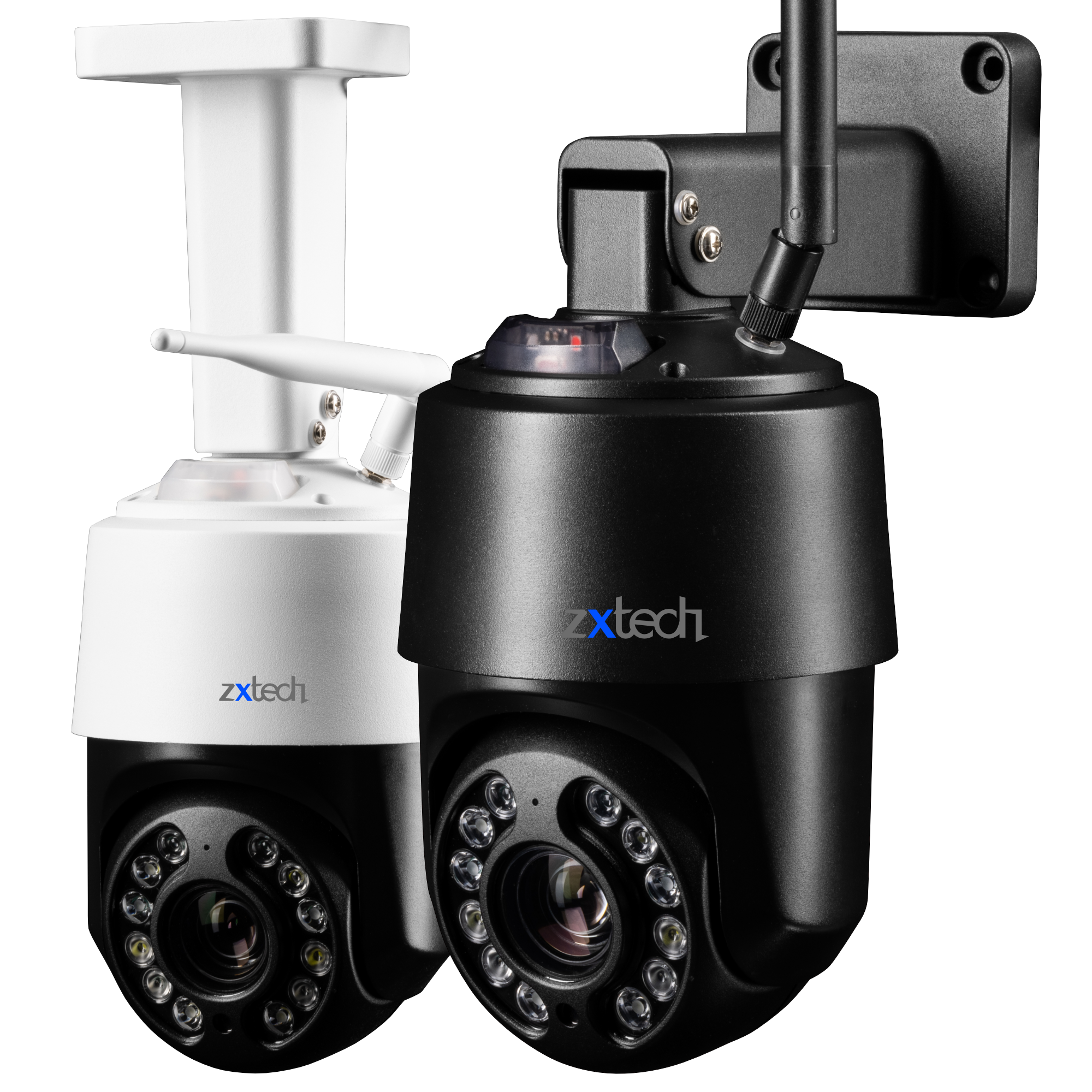 Zxtech PTZ Wireless Security Camera - 4K 10X/5X Optical Zoom Full Colour Night Vision Face Detection Wifi 2-Way Audio SD Indoor/Outdoor