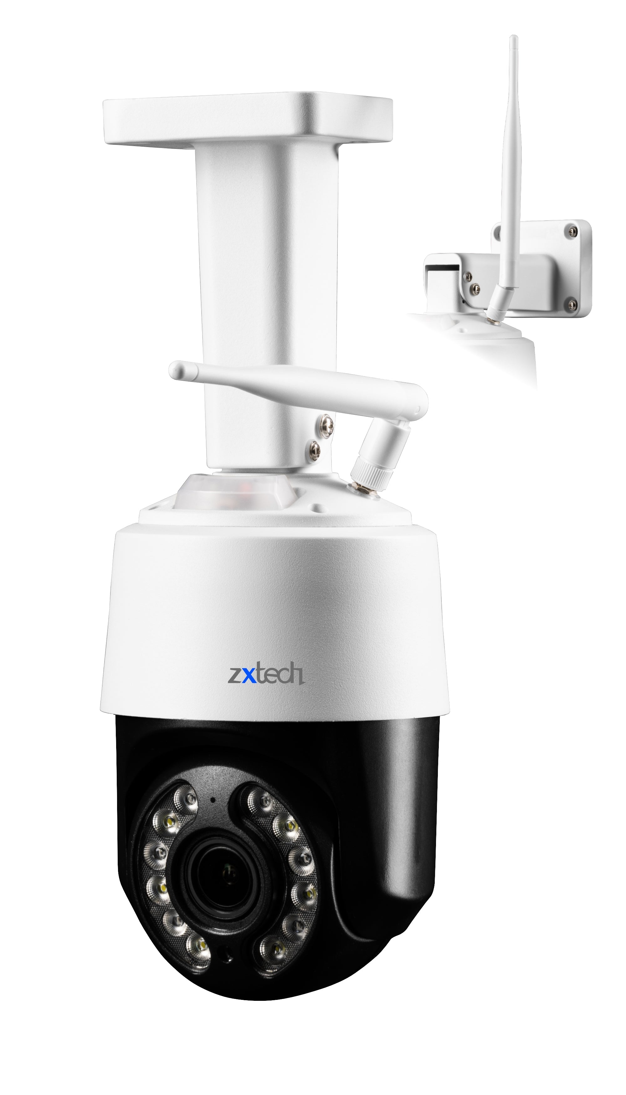 Zxtech PTZ Wireless Security Camera - 4K 10X/5X Optical Zoom Full Colour Night Vision Face Detection Wifi 2-Way Audio SD Indoor/Outdoor