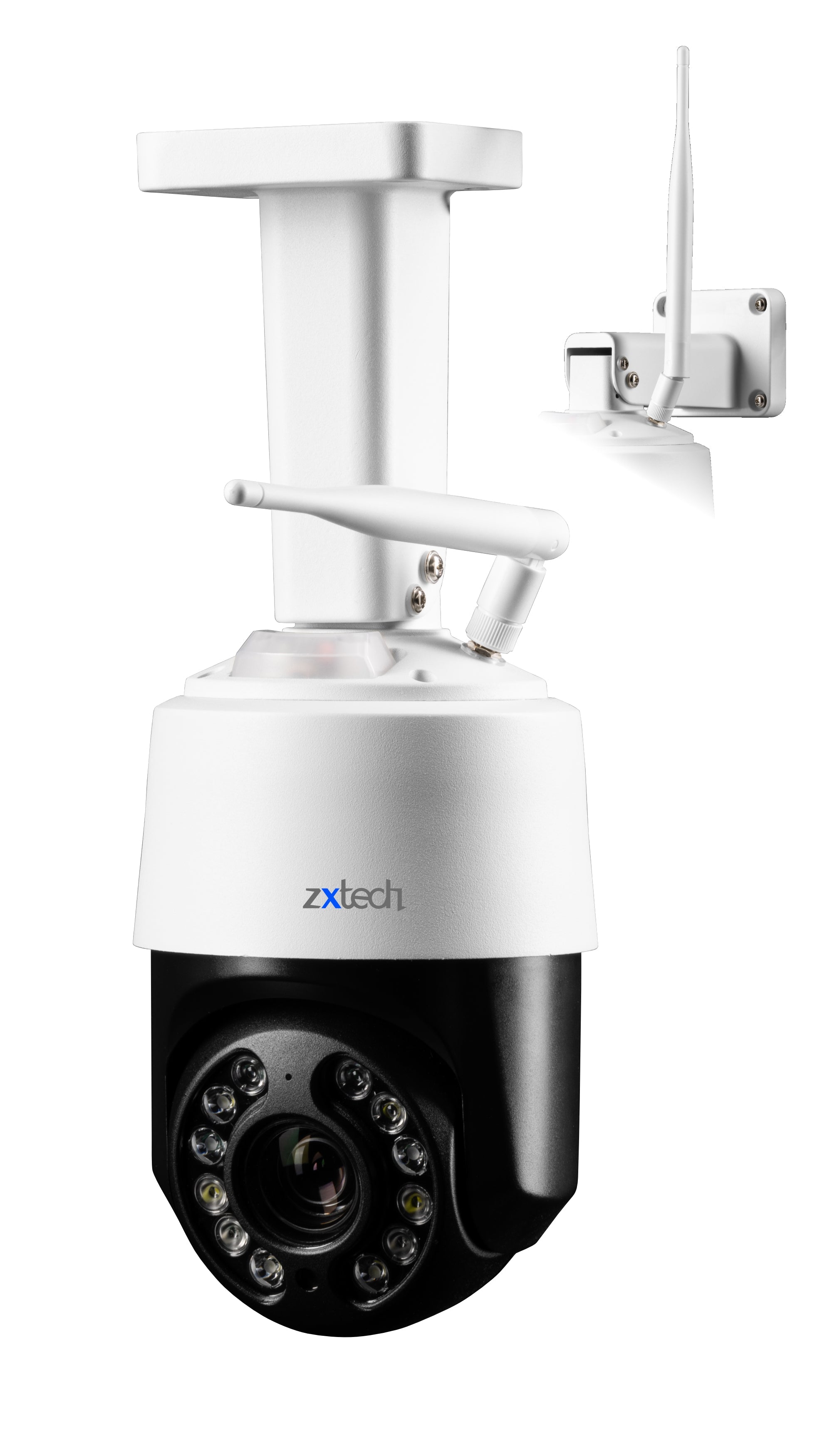 Zxtech PTZ Wireless Security Camera - 4K 10X/5X Optical Zoom Full Colour Night Vision Face Detection Wifi 2-Way Audio SD Indoor/Outdoor