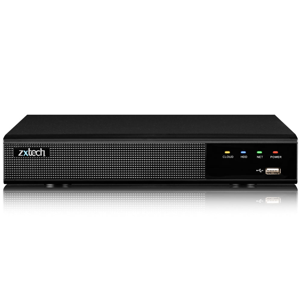 Zxtech IK10 4K PoE CCTV System – 6 x 8 MP Cameras with Sony Starvis, Stealth Night Vision & Built‑in Audio for High‑End Interiors | IK1A4Z