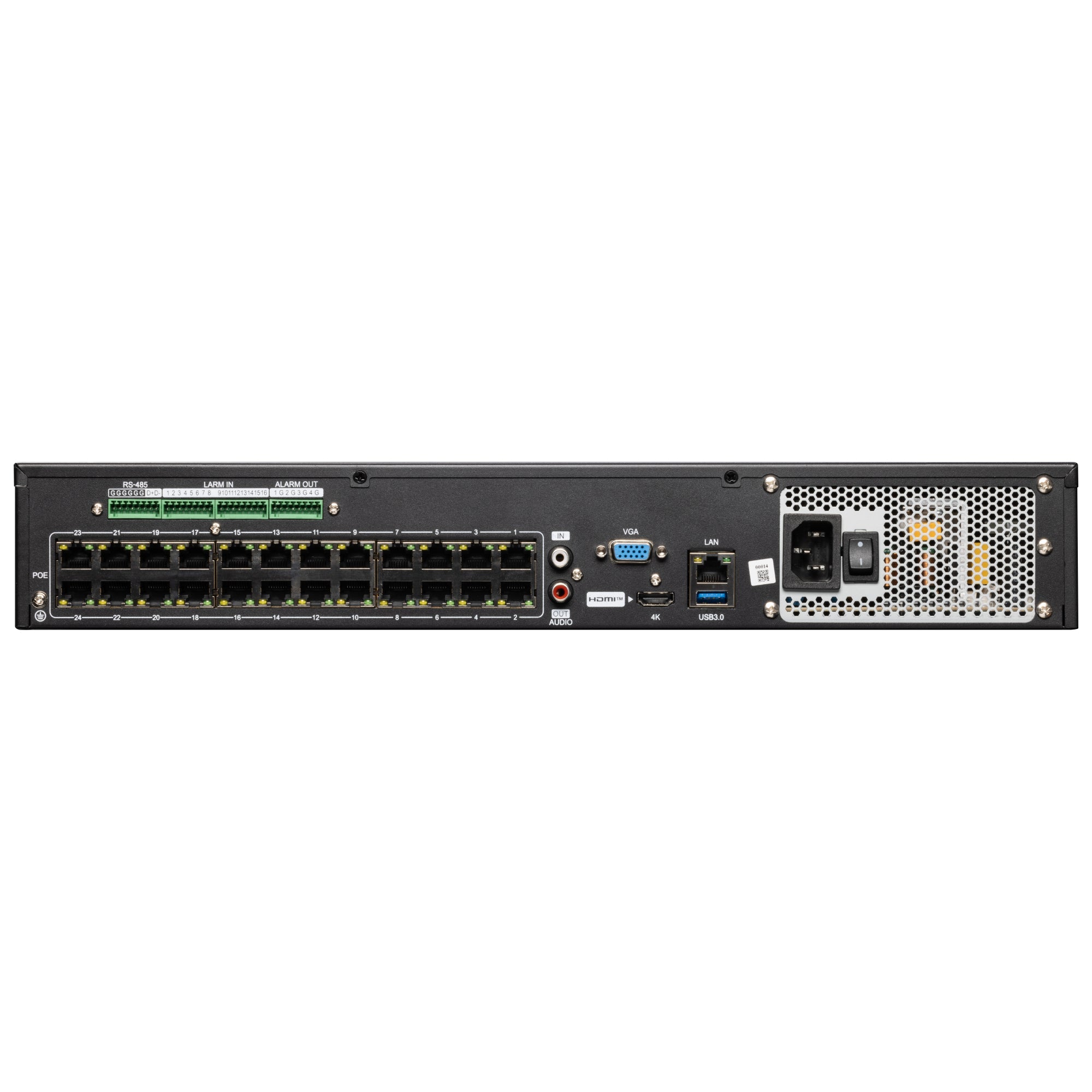 Zxtech Onyx 32CH (24-PoE) 16MP/4K PoE NVR Recorder, 4-Bay 40TB, H.265+, AI Human Detection