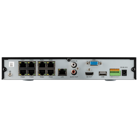 Zxtech Onyx 16 Channel 8-PoE Ports 8MP 4K CCTV High Definition Network Recorder