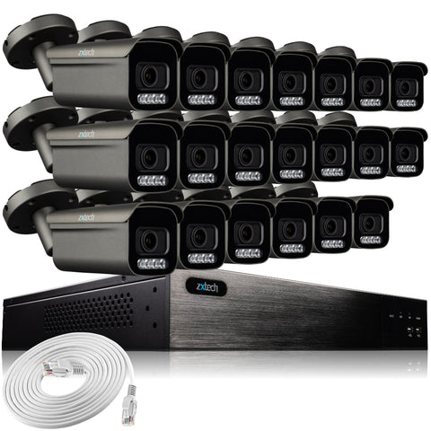Zxtech 16x 4K/8MP/5MP Face Recognition Audio Auto Zoom PoE IP Bullet Camera System RX20H24W