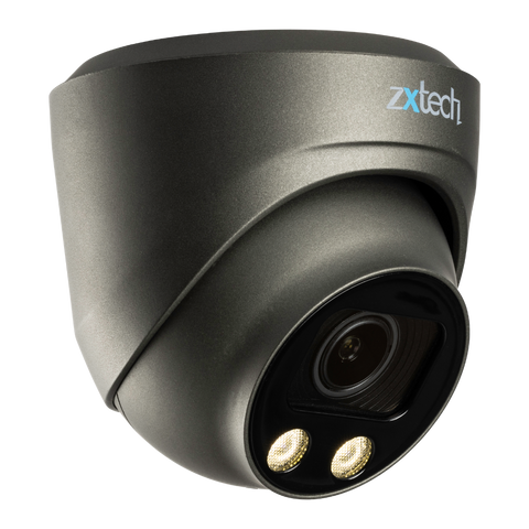 Zxtech Full Colour Night Vision 4K 8MP Dome Auto Zoom PoE IP CCTV AI Camera | Face Recognition 60M LED Sony Starvis