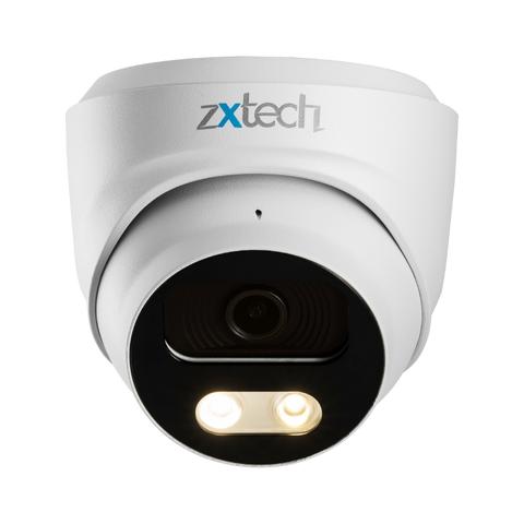 Zxtech Full Colour Night Vision 4K 8MP Dome PoE IP CCTV AI Camera | Face Recognition Built-in Microphone Sony Starvis