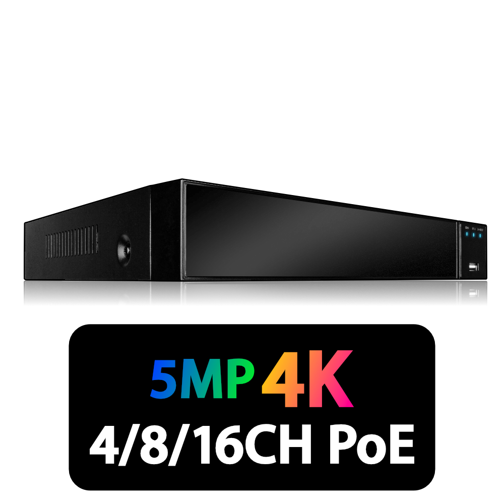 Zxtech Onyx 4/8/16CH PoE IP CCTV NVR