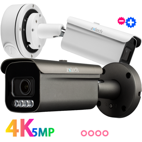 Zxtech Premio AI 4K Face Detection 2.7-13.5mm Auto Zoom PoE IP CCTV Camera