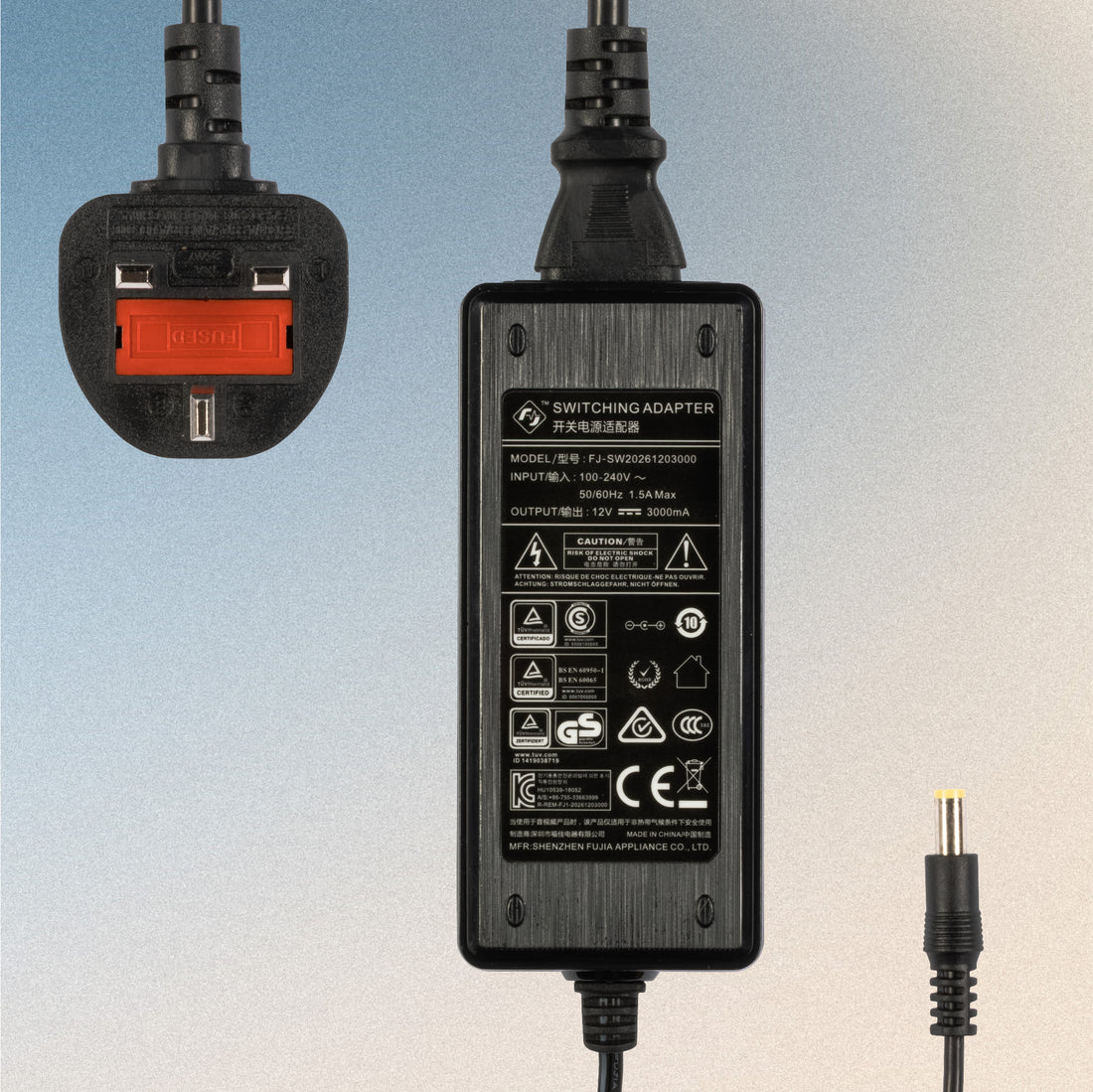 3A 12V DC Desktop Power Adapter