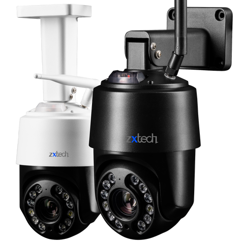Zxtech PTZ Wireless Security Camera - 4K 10X/5X Optical Zoom Full Colour Night Vision Face Detection Wifi 2-Way Audio SD Indoor/Outdoor