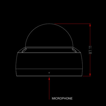 Zxtech IK10 4K PoE CCTV System – 1 x 8 MP Camera with Sony Starvis, Stealth Night Vision &amp; Built‑in Audio for High‑End Interiors | IK1A4Z