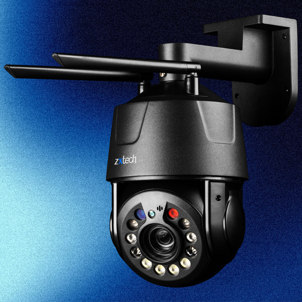 Zxtech 4K PTZ Wireless Security Camera - 20X Optical Zoom Full Colour Night Vision Face Detection Wifi 2-Way Audio SD Indoor/Outdoor