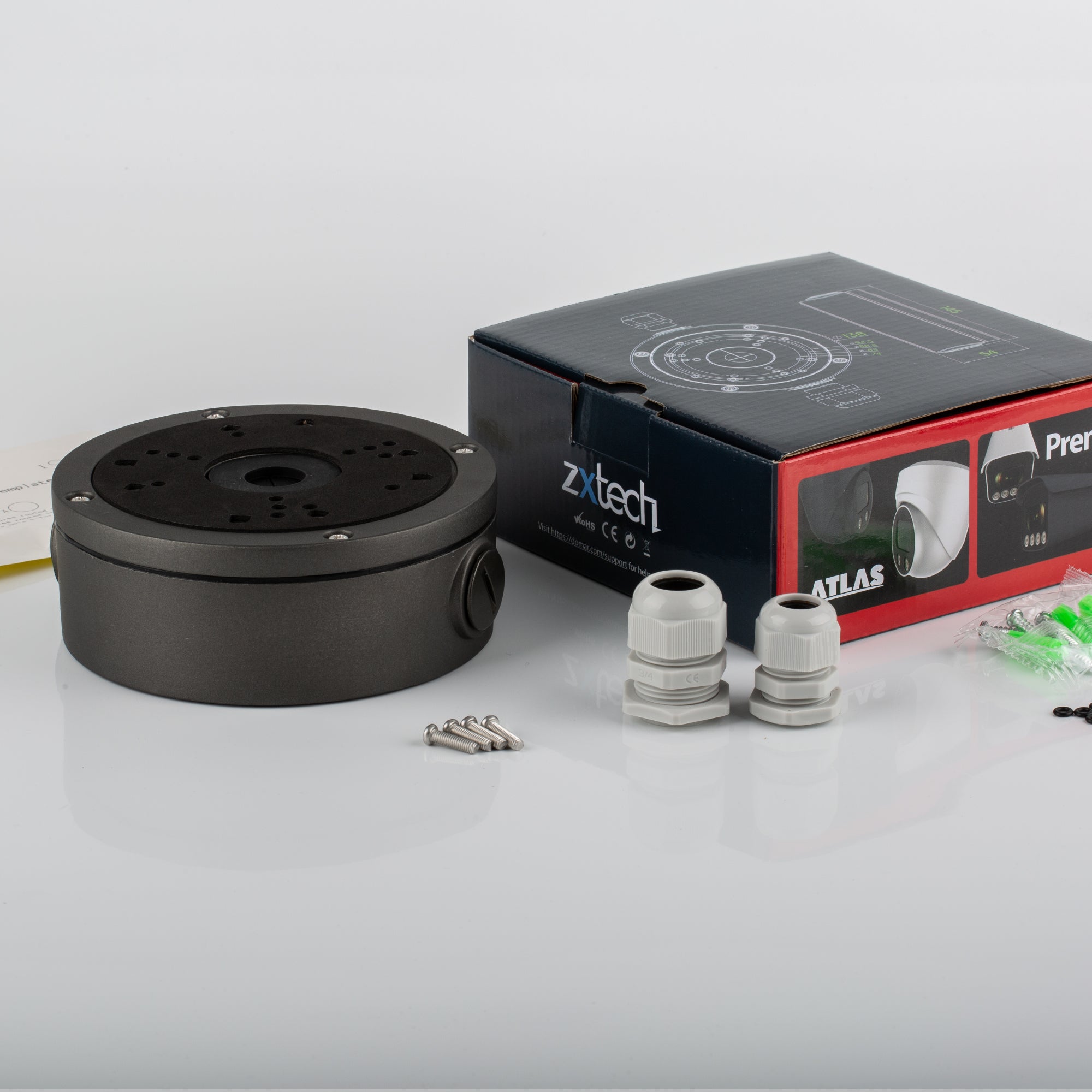 Zxtech Metal CCTV Junction Box Bracket for Atlas &amp; Premio Cameras