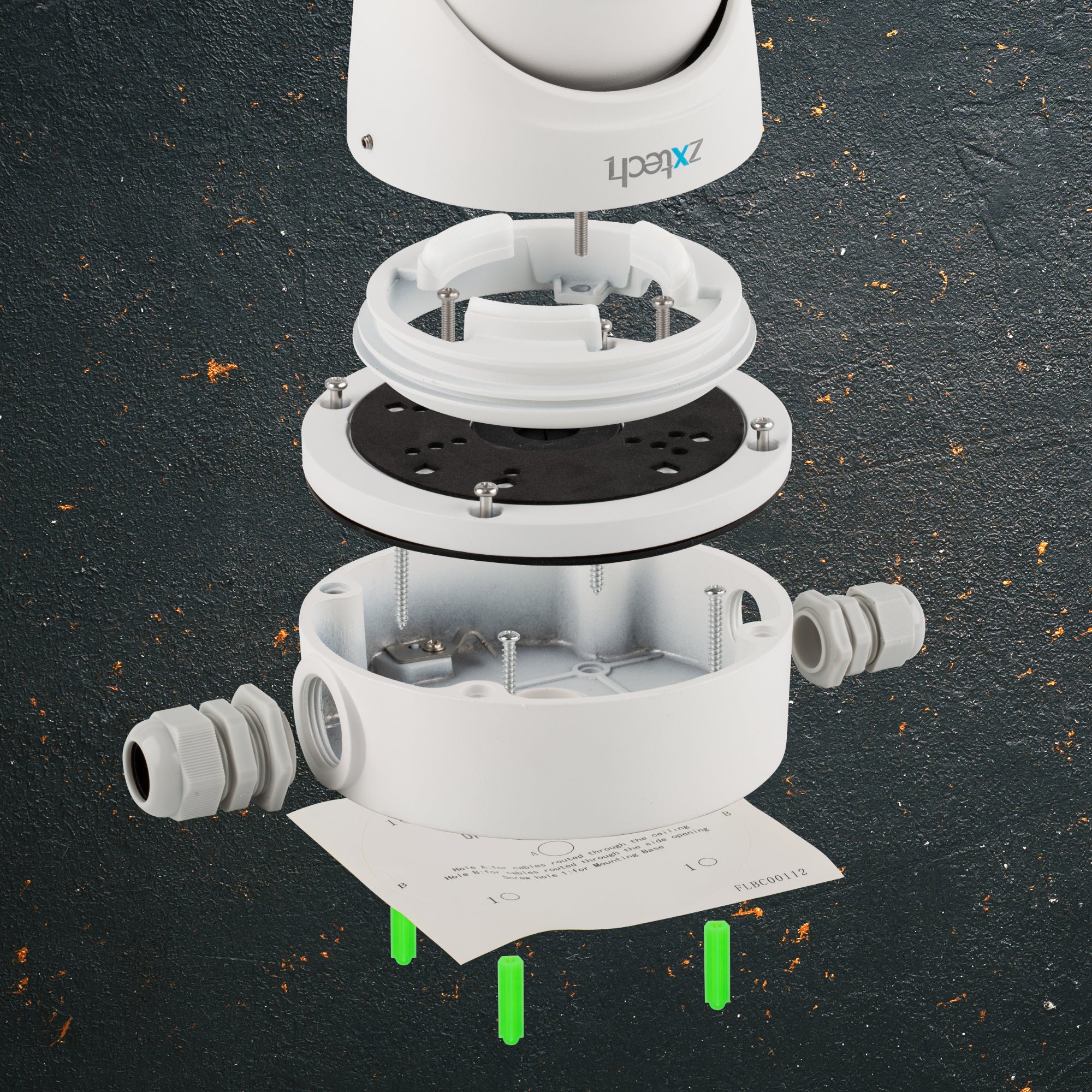 Zxtech Metal CCTV Junction Box Bracket for Atlas &amp; Premio Cameras