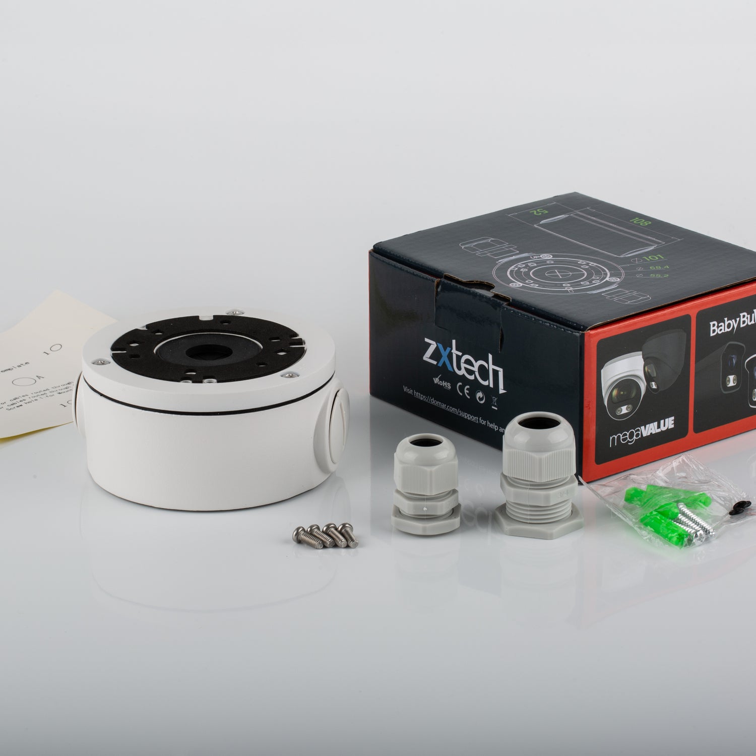 Zxtech Metal CCTV Junction Box Bracket for MegaValue &amp; BabyBullet Cameras