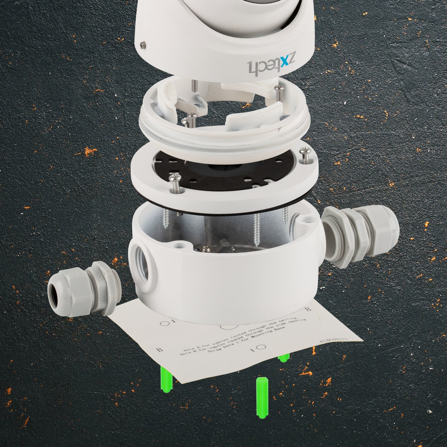 Zxtech Metal CCTV Junction Box Bracket for MegaValue &amp; BabyBullet Cameras