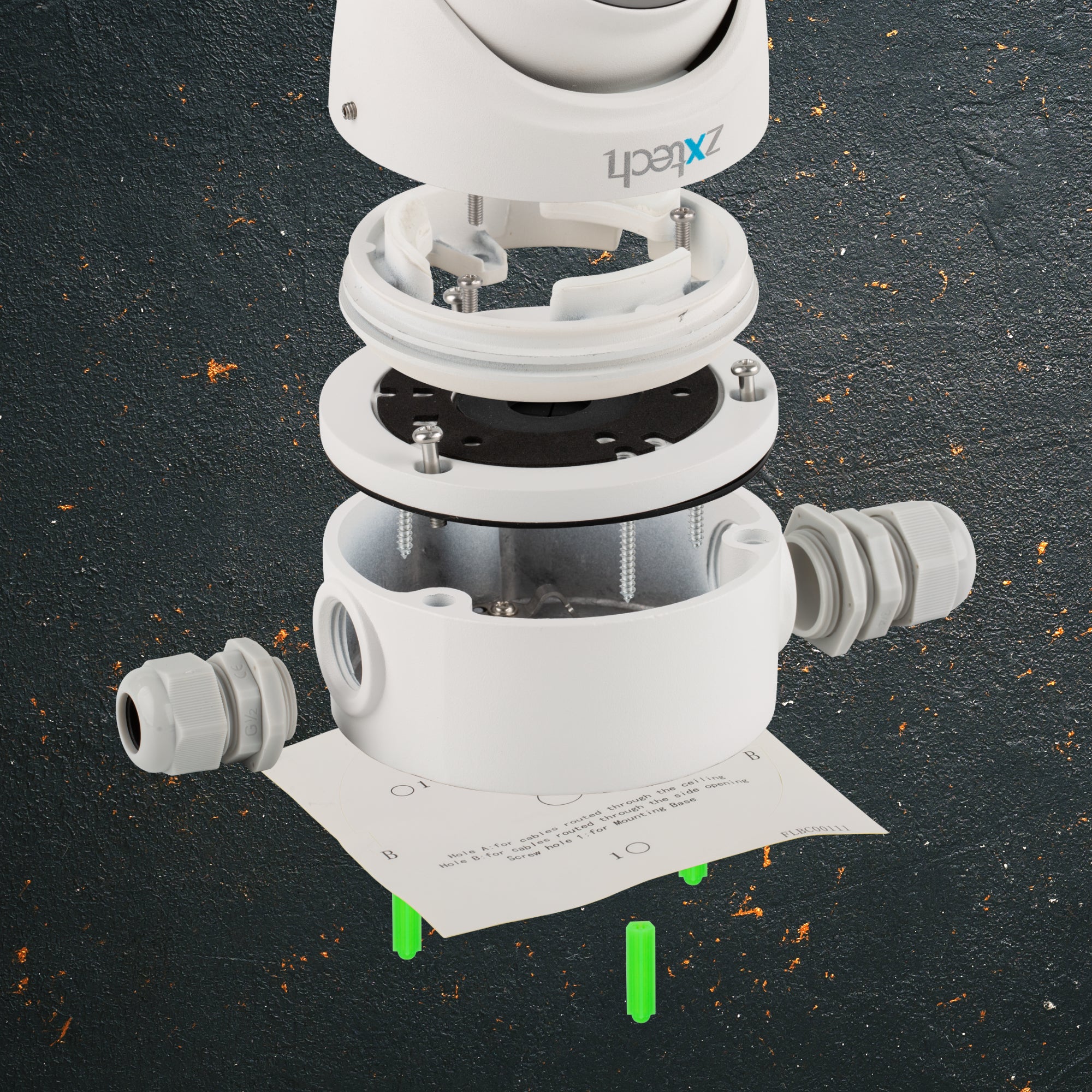 Zxtech Metal CCTV Junction Box Bracket for MegaValue &amp; BabyBullet Cameras