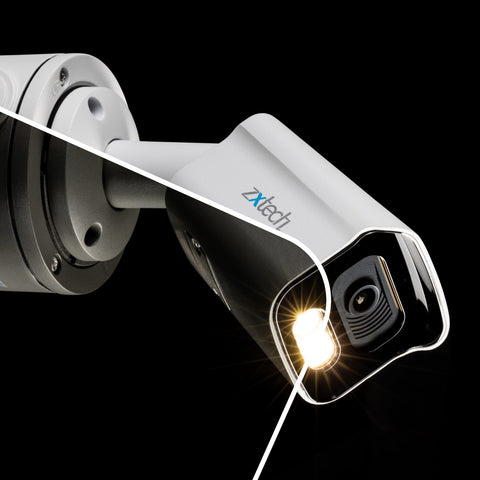 Zxtech 4K BabyBullet PoE IP CCTV Camera with Audio | Pro Fusion Light