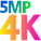 <p>8 Megapixels 4K &</p><p>5 Megapixel Option</p>