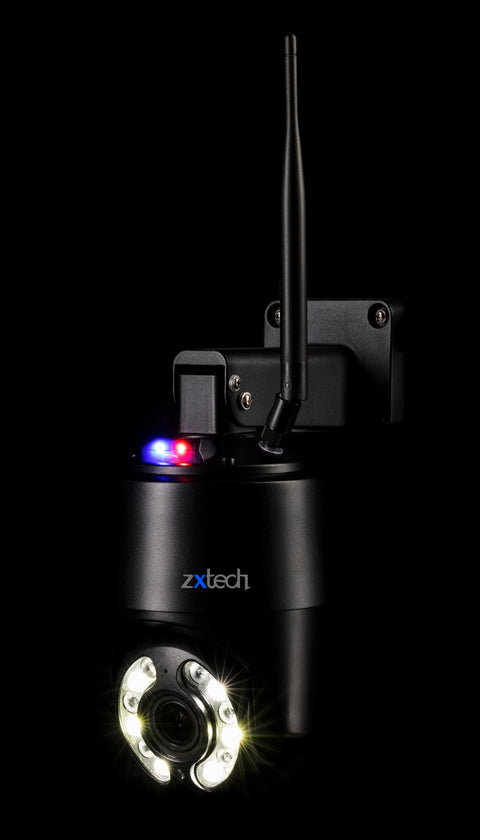 Zxtech PTZ Wireless Security Camera - 4K 10X/5X Optical Zoom Full Colour Night Vision Face Detection Wifi 2-Way Audio SD Indoor/Outdoor
