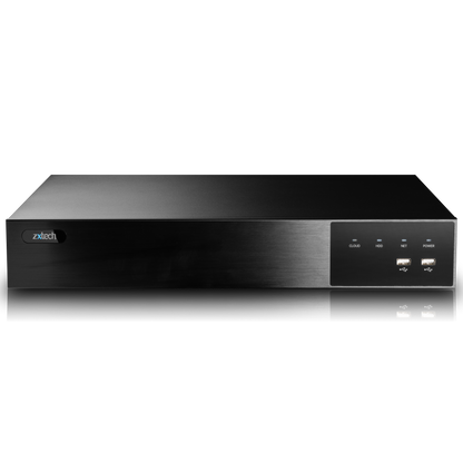 Zxtech Onyx 32CH (24-PoE) 16MP/4K PoE NVR Recorder, 4-Bay 40TB, H.265+, AI Human Detection
