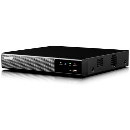 Zxtech Onyx 16CH (8-PoE) 12MP/4K PoE NVR Recorder, 1-Bay 10TB, H.265+, AI Human Detection
