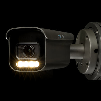 Zxtech Premio 4K (8MP) – 5× Motorised Zoom PoE CCTV Camera with Audio – Pro Fusion Light (Enhanced)