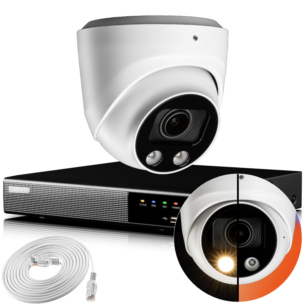 4K Home CCTV System Face Detection Auto Zoom IR | Zxtech