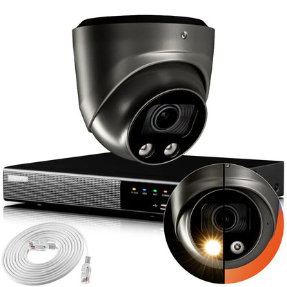 Zxtech 4K CCTV System - 1 x IP PoE Camera Motorised Lens Face Detection Outdoor Sony Starvis  | RX1G4Z