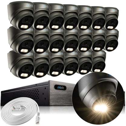Zxtech Megavalue AI 4K/8MP/5MP Built-in Mic PoE IP Security Camera