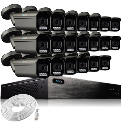 Zxtech 16x 4K/8MP/5MP Face Recognition Audio Auto Zoom PoE IP Bullet Camera System RX20H24W