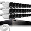 Zxtech 16x 5MP 8MP Auto Zoom PoE Outdoor Security Cameras Face Recognition CCTV Kit RX24D24W