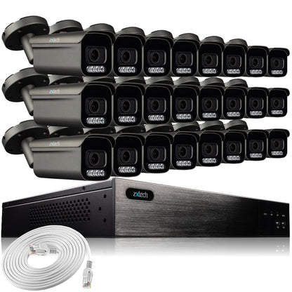 Zxtech 16x 4K/8MP/5MP Face Recognition Audio Auto Zoom PoE IP Bullet Camera System RX24H24W