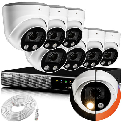 Zxtech 4K CCTV System - 7 x IP PoE Cameras Motorised Lens Face Detection Outdoor Sony Starvis  | RX7C9Y