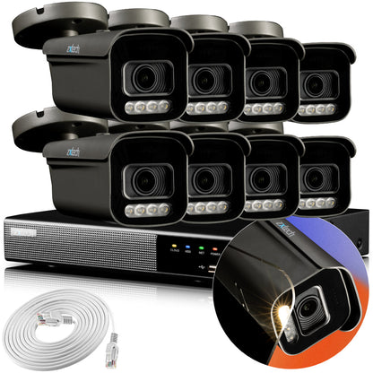 Zxtech 4K CCTV System - 8 x IP PoE Cameras Motorised Lens Face Detection Outdoor Sony Starvis Enhanced Night Vision  | RX8H9Y