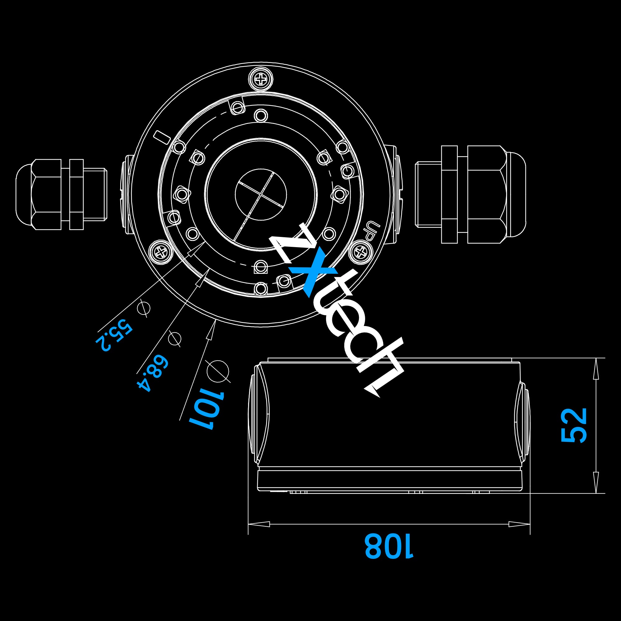 Zxtech Metal CCTV Junction Box Bracket for MegaValue &amp; BabyBullet Cameras