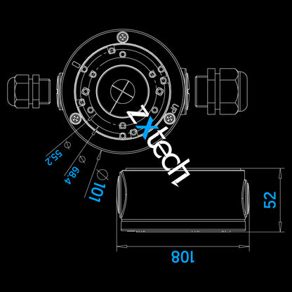Zxtech Metal CCTV Junction Box Bracket for MegaValue &amp; BabyBullet Cameras