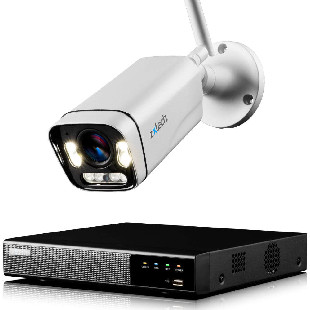 Zxtech 5MP/8MP/4K Wireless CCTV System - 1x WiFi Security Camera Outdoor 2-Way-Audio Night Vision 9CH Sony Starvis  | WF1A9Y