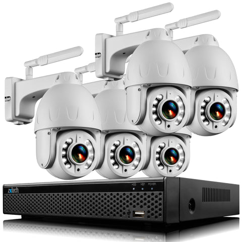 5mp 10x zoom ptz wifi cctv camera system led night vision