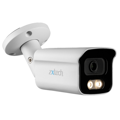 Zxtech Full Colour Night Vision 4K 8MP Bullet PoE IP CCTV AI Camera | Face Recognition Built-in Microphone Sony Starvis