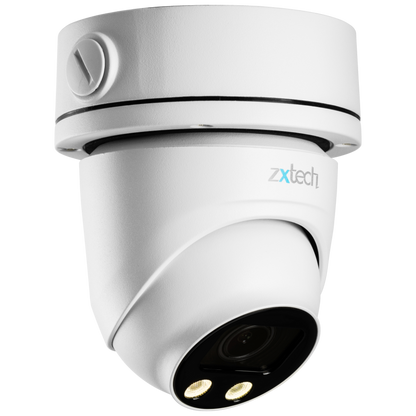 Zxtech Full Colour Night Vision 4K 8MP Dome Auto Zoom PoE IP CCTV AI Camera | Face Recognition 60M LED Sony Starvis