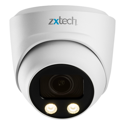 Zxtech Full Colour Night Vision 4K 8MP Dome Auto Zoom PoE IP CCTV AI Camera | Face Recognition 60M LED Sony Starvis