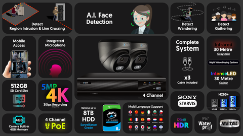 4K Complete System Audio Face Detection IP Cameras | Zxtech