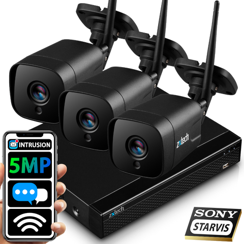 5MP Home Wireless Camera System - 2 Way Audio Sony Starvis Outdoor 9CH NVR  | WF3D9Y