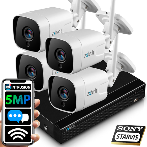 5MP Home Wifi Security Camera System - 2 Way Audio Sony Starvis Outdoor 9CH NVR  | WF4A9Y