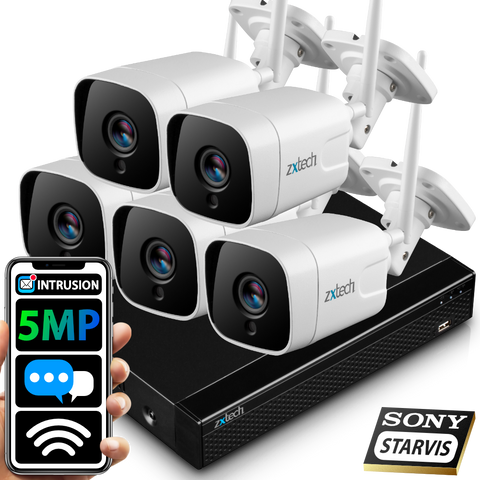 5MP Home Wireless CCTV System - 2 Way Audio Sony Starvis Night Vision 9CH NVR  | WF5A9Y