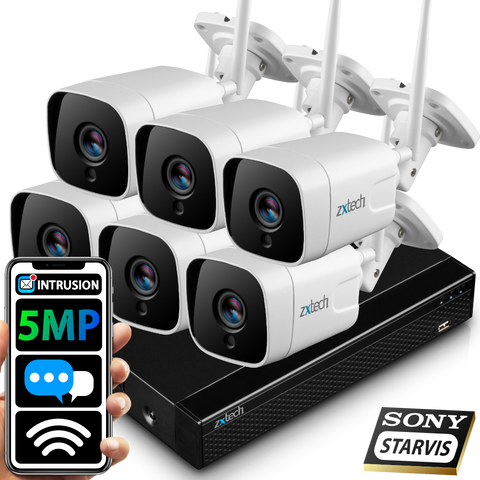 5MP Home Wireless Camera System - 2 Way Audio Sony Starvis Outdoor 9CH NVR  | WF6A9Y