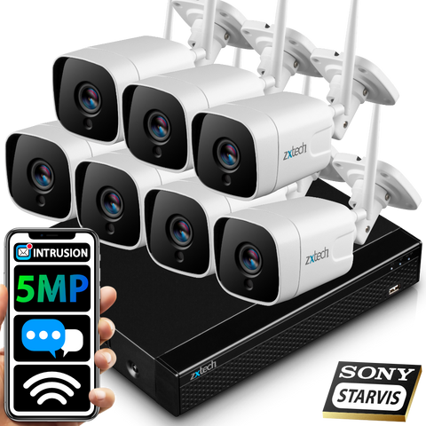 5MP Home Wifi Camera System - 2 Way Audio Sony Starvis Night Vision 9CH NVR  | WF7A9Y