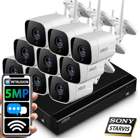 5MP Home Wireless CCTV System - 2 Way Audio Sony Starvis Night Vision 9CH NVR  | WF9A9Y