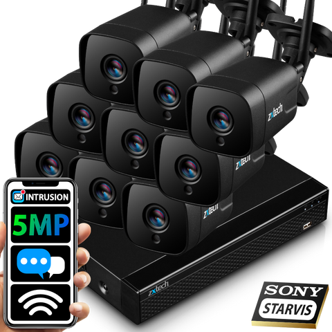 5MP Home Wireless Camera System - 2 Way Audio Sony Starvis Outdoor 9CH NVR  | WF9D9Y